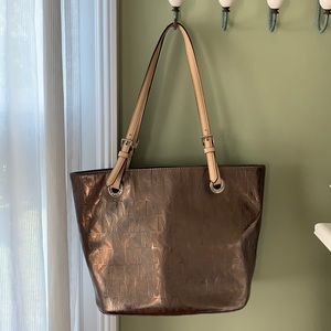 Metallic silver Michael Kors purse